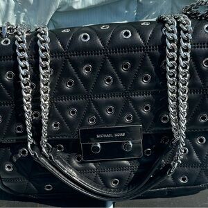 Michael Kors Black Studded Shoulder Bag